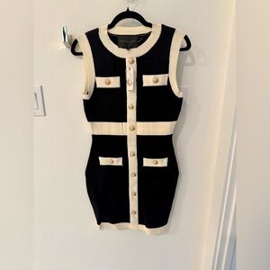 Anthropologie Endless Rose Mock Neck Mini Dress - Size M NWT